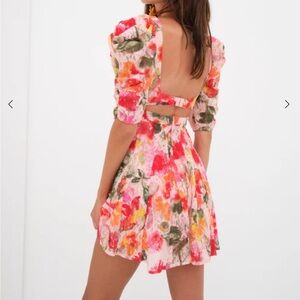 For Love & Lemons Dascha Puff Sleeve Mini Dress